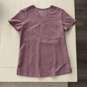 Figs Mineral Mauve Catarina - One-Pocket Scrub Top - XXS